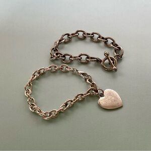 Y2K heart chain bracelets